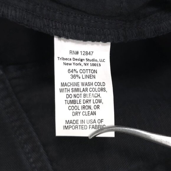 NILI LOTAN‎ Women’s Linen Blend Cropped Jeans Button Fly Size 6 Altered 34x22 - Picture 10 of 10